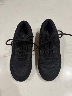 Sansha Skazz Salsette 1 Black Suede & Mesh Lace-Up Dance Sneakers Size 11M
